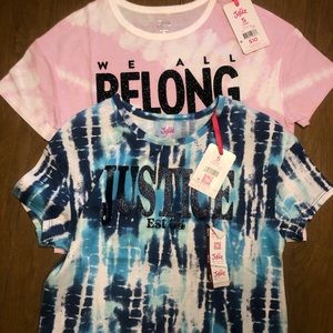 Set of two girls Justice shirts